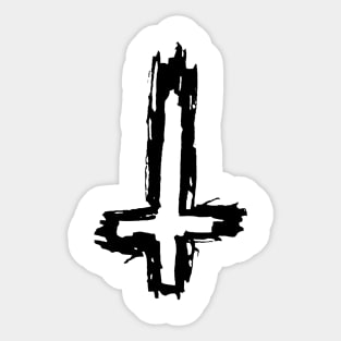 Dark and Gritty Inverted Cross Sticker